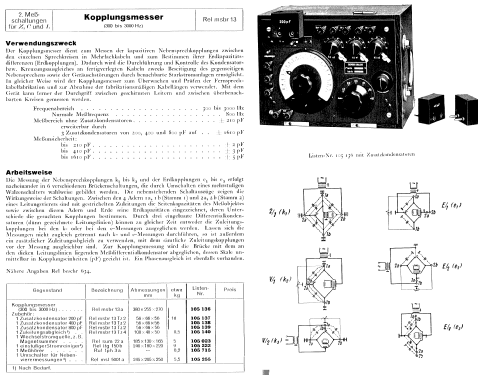 Kopplungsmesser Rel.msbr.13a - Rel.Sk.VII C 1/7b; Siemens & Halske, - (ID = 2009543) Equipment