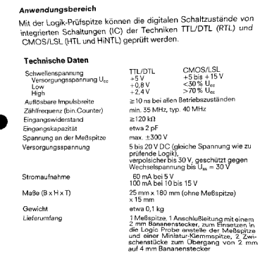 Logic Probe 7KD1200-8BA; Siemens & Halske, - (ID = 2613942) Ausrüstung