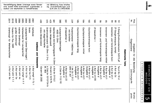 Melodie SH477GW; Siemens & Halske, - (ID = 1947076) Radio