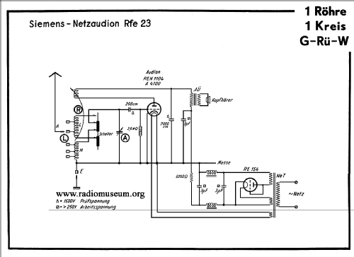 Netzaudion Rfe23; Siemens & Halske, - (ID = 43935) Radio