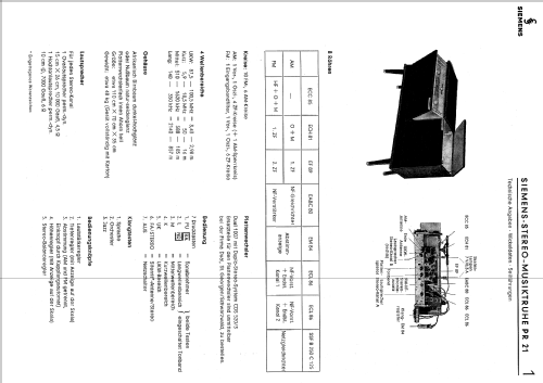 Stereo-Musiktruhe PR21; Siemens & Halske, - (ID = 226121) Radio