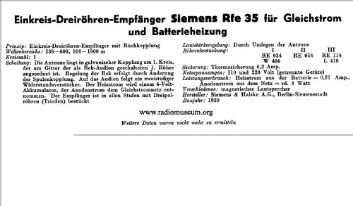 Rfe35; Siemens & Halske, - (ID = 41052) Radio