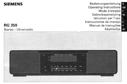 Stereo LED Clock Radio Receiver RG 359 S4; Siemens & Halske, - (ID = 1807345) Radio