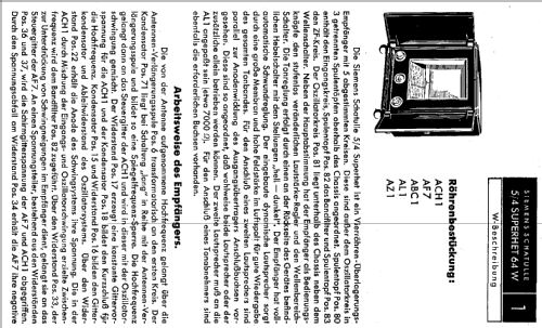 Schatulle 5/4 Superhet 64W; Siemens & Halske, - (ID = 1106308) Radio
