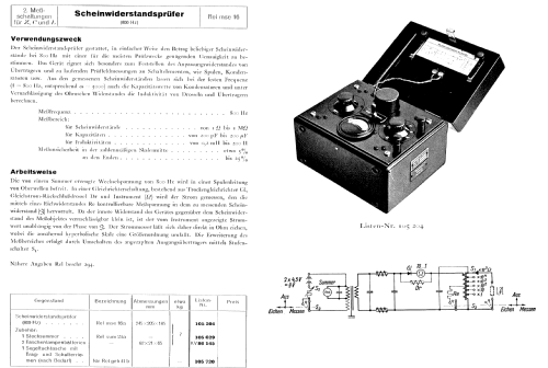 Scheinwiderstandsprüfer Rel.mse.16a; Siemens & Halske, - (ID = 2093672) Equipment