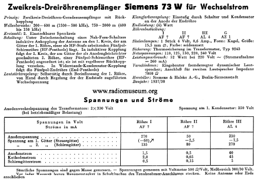 Standard 73W; Siemens & Halske, - (ID = 43246) Radio