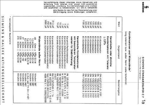 Standardsuper C7; Siemens & Halske, - (ID = 1943524) Radio