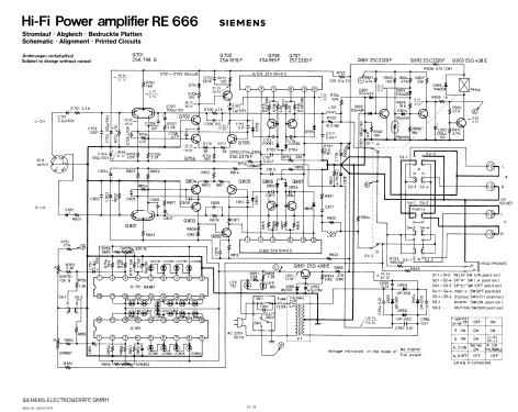 Stereo Power Amplifier RE666; Siemens & Halske, - (ID = 2008698) Ampl/Mixer
