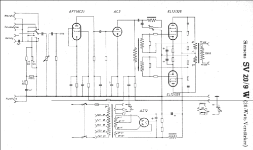 SV20.9W; Siemens & Halske, - (ID = 6842) Ampl/Mixer
