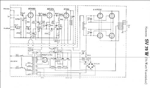 SV70W; Siemens & Halske, - (ID = 6847) Ampl/Mixer