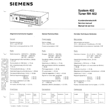 Tuner RH 402; Siemens & Halske, - (ID = 1303604) Radio