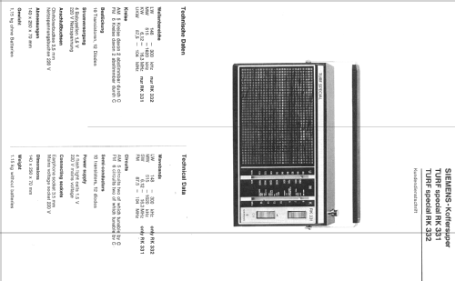 Turf spezial RK332; Siemens & Halske, - (ID = 551329) Radio