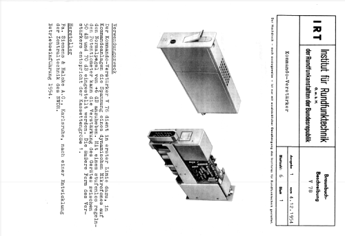 Vorverstärker 6S Ela2304 ; Siemens & Halske, - (ID = 1886765) Ampl/Mixer