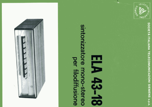 Ela 43-18; Siemens Italia; (ID = 1745724) Radio