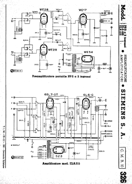 Tragbarer Vorverstärker PP/2; Siemens Italia; (ID = 2768801) Ampl/Mixer