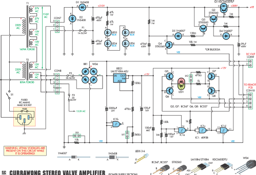 Currawong 2x10W RMS Stereo Valve Amplifier Kit ; Silicon Chip (ID = 2575588) Ampl/Mixer