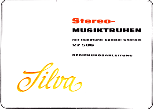 Stereo-Musiktruhe Ch= 27506; Silva Tonmöbel, (ID = 671305) Radio