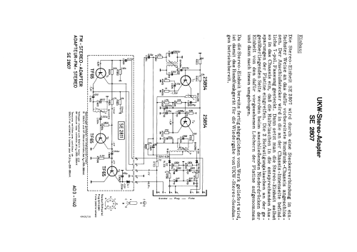 UKW-Stereo-Adapter SE2807, SE2808 + SE2811; Silva Tonmöbel, (ID = 2001360) mod-past25