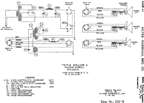 Triple Speaker X ; Silver - Marshall; (ID = 607355) Power-S