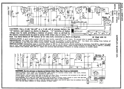 Goldentone 46 Ch= R AC; Simplex Radio Co.; (ID = 1702250) Radio