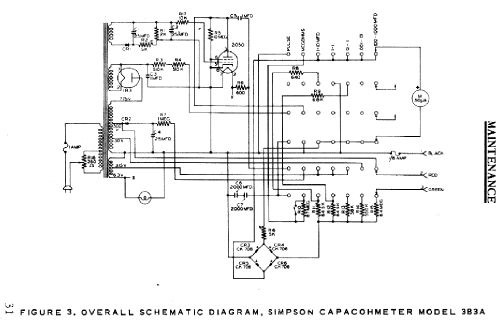 Capacohmeter - In-circuit Capacitor Leakage Tester 383A; Simpson Electric Co. (ID = 218657) Ausrüstung