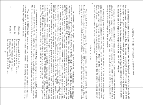 TV-FM Signal Generator 479; Simpson Electric Co. (ID = 350505) Ausrüstung
