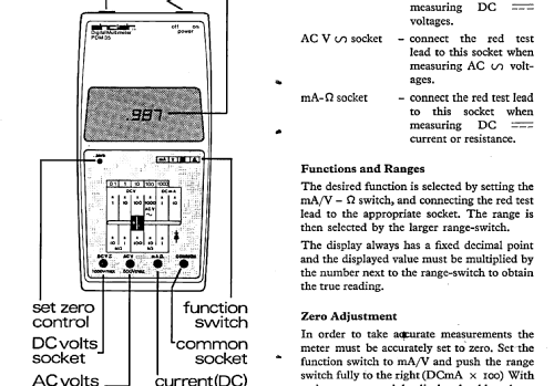 Digital Multimeter PDM35; Sinclair Radionics (ID = 1435078) Ausrüstung