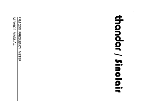 Digital Frequency Meter PFM200; Sinclair Radionics (ID = 2396023) Equipment