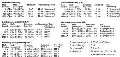 Digital Multimeter DM 2; Sinclair Radionics (ID = 1711680) Ausrüstung