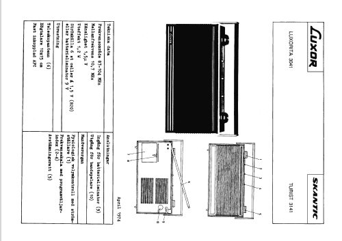 Turist 3141; Skantic Radio AB, (ID = 1360625) Radio