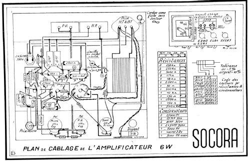 Amplificateur 6W ; SOCORA; Bruxelles (ID = 1745850) Ampl/Mixer