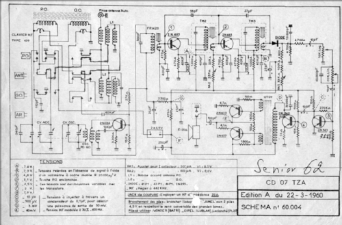 Senior Transistors CD07TZA; Socradel, Société (ID = 2069167) Radio