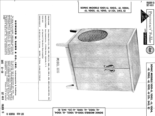1003-U Ch= 342S; Sonic Industries Inc (ID = 607477) Ampl/Mixer