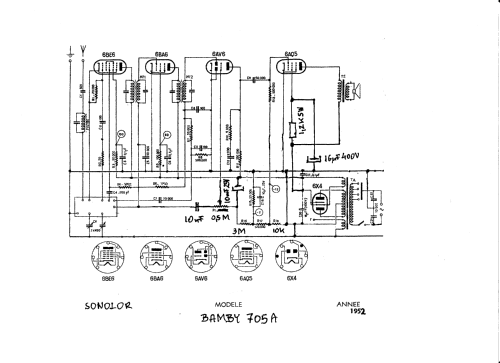 Bamby 705A; Sonolor; Paris, La (ID = 1919744) Radio