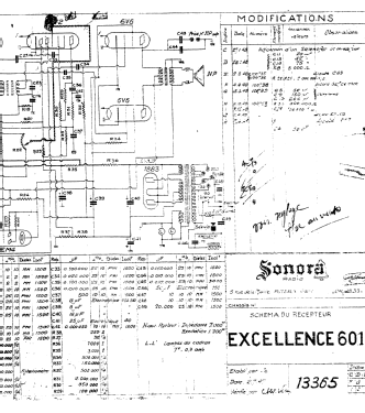 Excellence 601; Sonora-Radio; Paris, (ID = 2913240) Radio