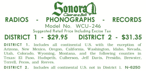 WCU-246 ; Sonora Radio & Telev (ID = 3062070) Radio