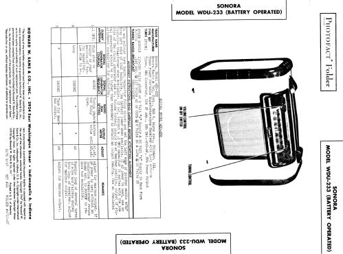 WDU-233 'All-Arounder' ; Sonora Radio & Telev (ID = 893800) Radio