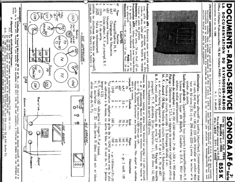 AF6; Sonora-Radio; Paris, (ID = 234889) Radio