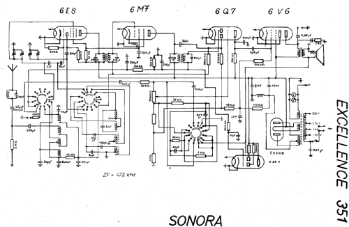 Excellence 351; Sonora-Radio; Paris, (ID = 20492) Radio