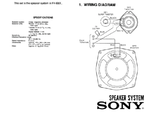 3-Speaker System SS-H 2800; Sony Corporation; (ID = 2342450) Speaker-P