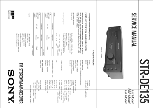 AM/FM Stereo Receiver STR-DE135; Sony Corporation; (ID = 2458169) Radio