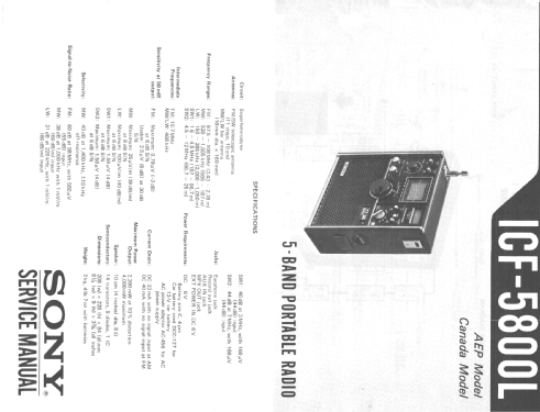 Captain 77 ICF-5800L; Sony Corporation; (ID = 2631731) Radio