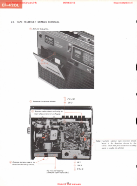 Cassette-Corder 4 Bands CF-420L; Sony Corporation; (ID = 2926600) Radio