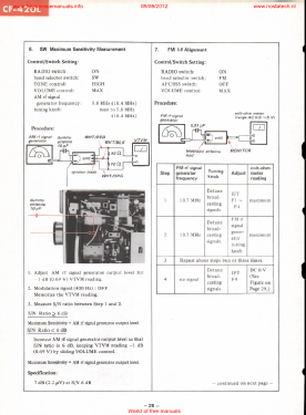 Cassette-Corder 4 Bands CF-420L; Sony Corporation; (ID = 2926621) Radio