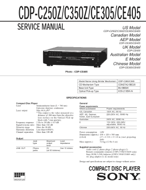 Compact Disc Player CDP-C250Z; Sony Corporation; (ID = 2954115) Ton-Bild