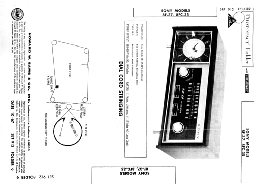 FM-AM Solid State Clock Radio 8FC-35; Sony Corporation of (ID = 2585437) Radio