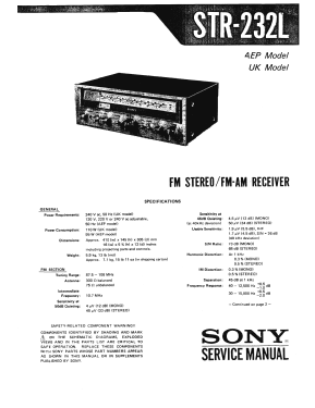 FM Stereo / FM-AM Receiver STR-232L; Sony Corporation; (ID = 2956341) Radio