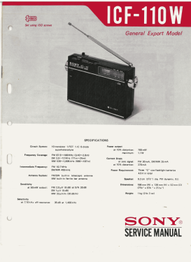 IC-11 3Band IC+FET ICF-110W; Sony Corporation; (ID = 2967177) Radio