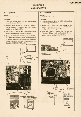 ICF-2001; Sony Corporation; (ID = 2794109) Radio