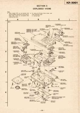 ICF-2001; Sony Corporation; (ID = 2794117) Radio